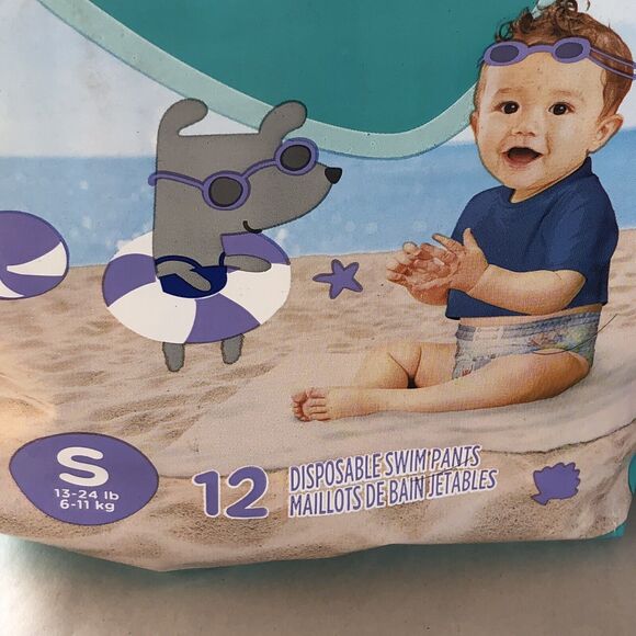 NEW 🏖️🏝️Pampers Splashers Disposable Swim Pants Size Small - Picture 5 of 5